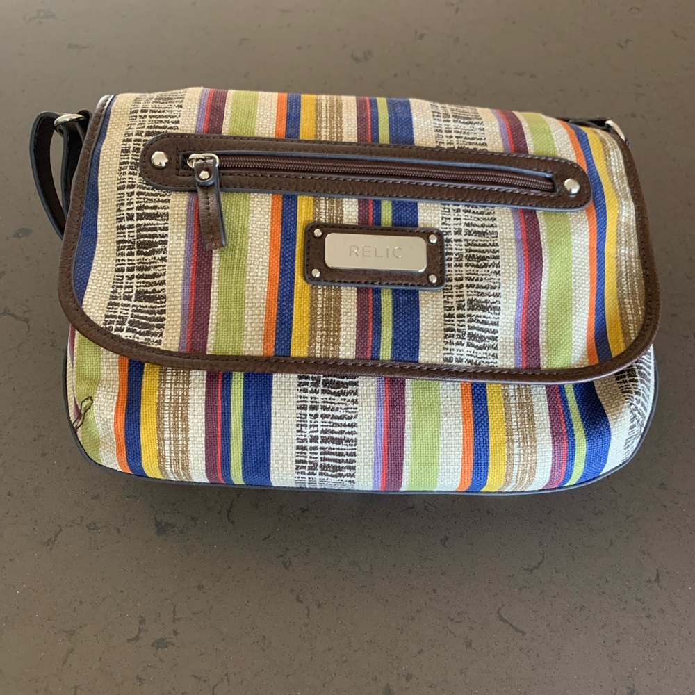 Relic Colorful Striped Crossbody Bag